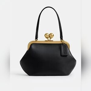 NWT Coach KISSLOCK 16 Black & Brass